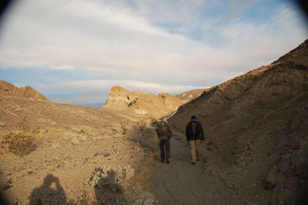 Heading up a very small drainage that cuts to the northwest: